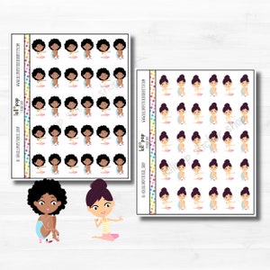 Character Mani Pedi Girl Planner Autocollants pour Any Planner, Paint Nails, Spa, Erin Condren, Happy Planner, Haley ou Mia, Matte ou Glossy