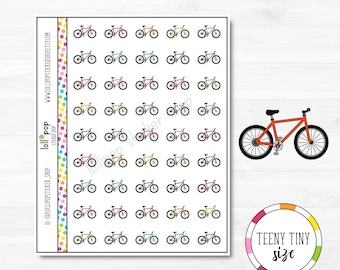 Teeny Tiny Bicycle Planner Stickers: Matte or Glossy