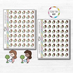 Autocollants de planificateur de personnage de petites filles aquatiques pour n'importe quel agenda, Erin Condren, Happy Planner, mat ou brillant