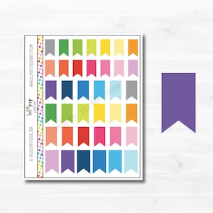 Multi-Color Page Flag Fonctionnel Mini Sheet Planner Autocollants pour n’importe quel planificateur Journal Erin Condren Happy Planner Matte Glossy Prêt à être expédié