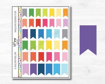 Multi-Color Page Flag Functional Mini Sheet Planner Stickers for Any Planner Journal Erin Condren Happy Planner Matte Glossy Ready to Ship