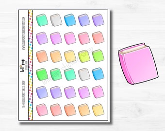 Kawaii Book Planner Stickers for Any Planner, Read, Study, School, Relax, Matte or Glossy, Ready to Ship