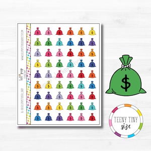 Petits autocollants d'agenda pour tous les agendas, Erin Condren, Happy Planner, TN, format personnel, jour de paie, factures, banque, mat ou brillant