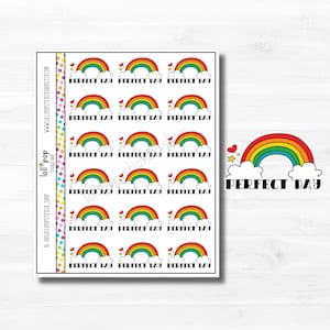 Autocollants de planificateur de texte de jour parfait pour tout planificateur, Erin Condren, Happy Planner, TN, lettrage, mat ou brillant