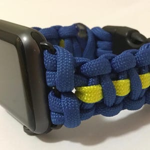 Paracord Apple Watch Band, Cobra Stitch Apple Watch band, Boston Strong, 38mm and 42mm for Series 1,2,3 & 4 image 1