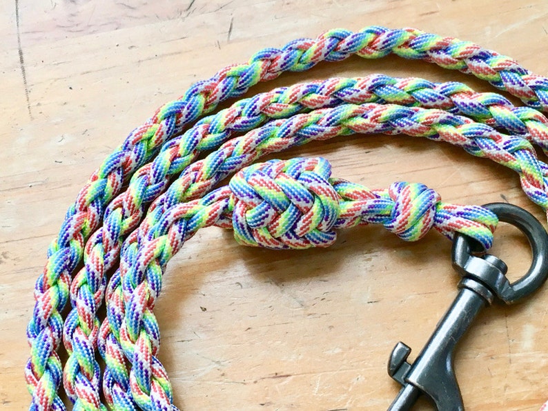 Paracord Leash 4 Strand Round Braid Herringbone Custom Pet Etsy