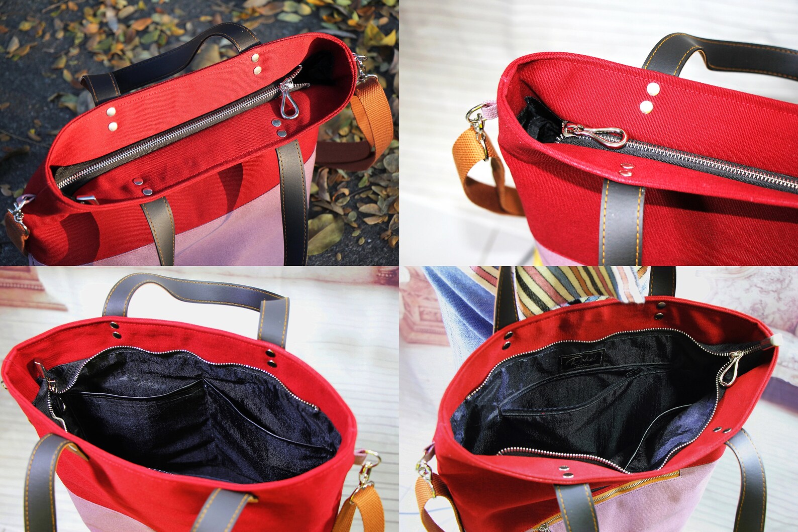 Canvas bag Crossbody bag Canvas zipper bag Canvas tote Etsy