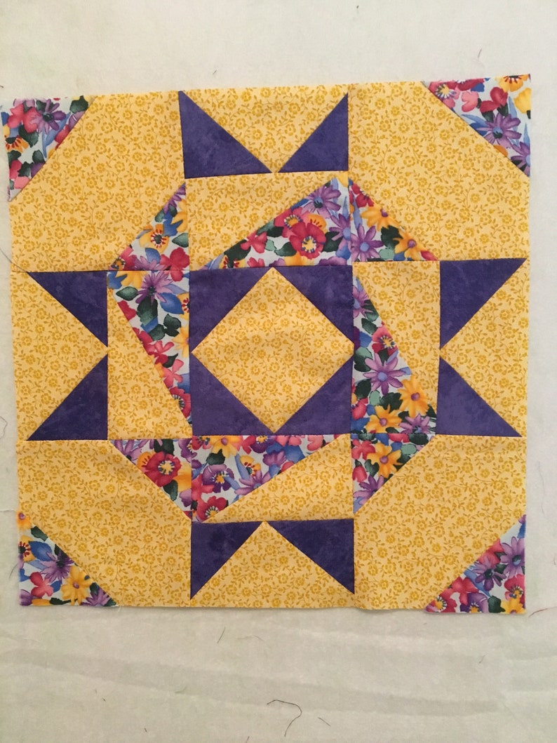 Twisted Star Quilt Pattern Etsy