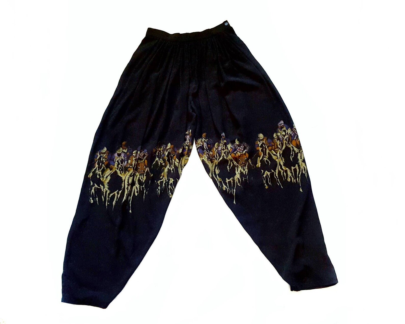 1980s Harem Pants 80s Baggy Black Dress Pants High Waist - Etsy