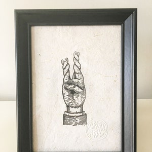 Doppelte Super-Glück, Doble Super Suerte, Stempel, Hecho ein Mano, handgefertigt, offene Ausgabe, 13cm X 18cm