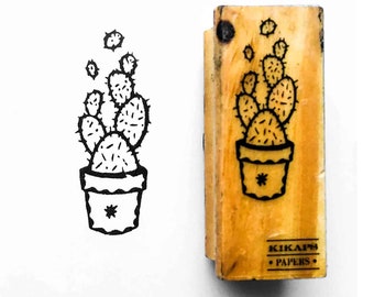 Cactus Stamp - 2cm x 5cm - Perfect for those who love pop surreal art and cute plant gifts.