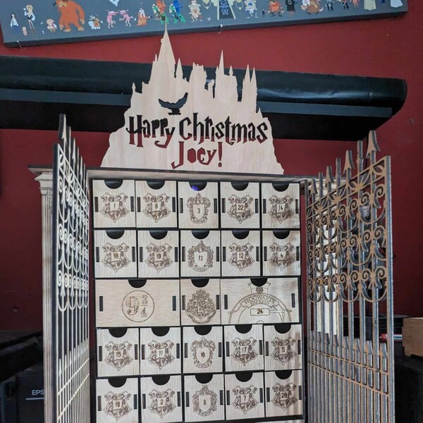 Wooden Advent Calendar Etsy