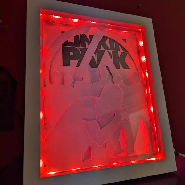 Linkin Park, Chester Bennington cambio de luz / arte de caja de sombras