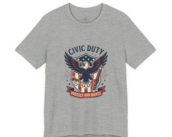 Camiseta Civic Duty Eagle / Derechos Patrióticos, Estilo Americana Vintage