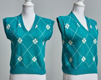 Teal Sweater Vest - Etsy