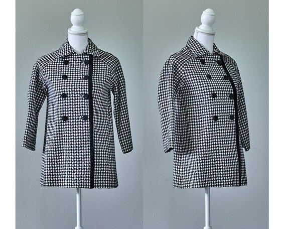 60s Blazer Women, Houndstooth Blazer Women, Velve… - image 1