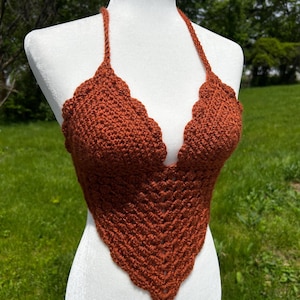 Crochet Top, Crochet Bikini Top, Crochet Halter Top, Festival Top (Exclusive)