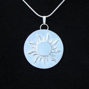 Unique Sterling Silver Sun Pendant