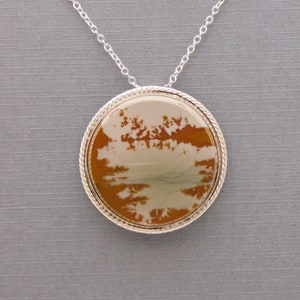 Unique Sterling Silver Pendant With An Owyhee Picture Jasper Cabochon