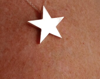 Unique Silver Princess Star Pendant