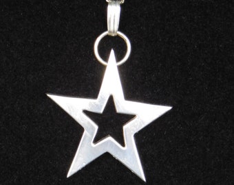 Unique Sterling Silver Princess Star Pendant