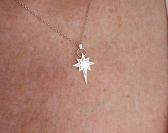 A Very Unique Sterling Moravian Christmas Star Pendant