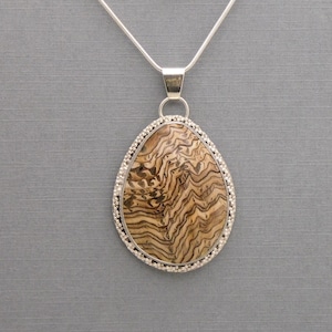 Unique Sterling Silver Pendant With A Hell’s Canyon Jasper Cabochon