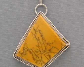 Unique Sterling Silver Pendant with Dendritic Opalite