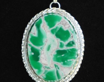 Lucin Variscite Sterling Silver Pendant