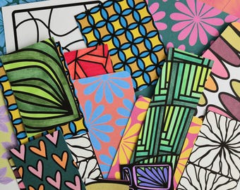 Paquete sorpresa de mini papeles para scrapbooking, paquete de manualidades para álbumes de recortes y diarios creativos.