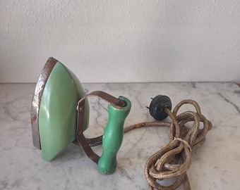 Vintage Green Iron Electric Toy Childs Antique Girls