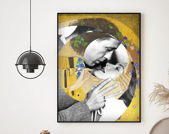GILDED PASSAGE - Pop Vintage Collage Art, Mash Up Print available as Poster and Canvas