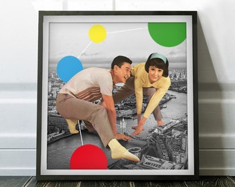 RIVER TWISTER FRIENDSHIP - Digital Collage available as Poster and Canvas