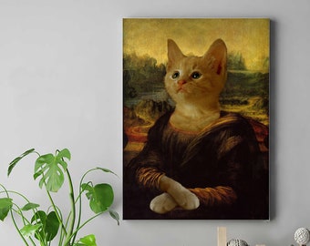Mona Lisa Kitten - Original Artwork available available as Digital File