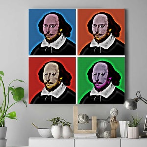 William Shakespeare Pop Art Print: Colorful Contemporary Portrait