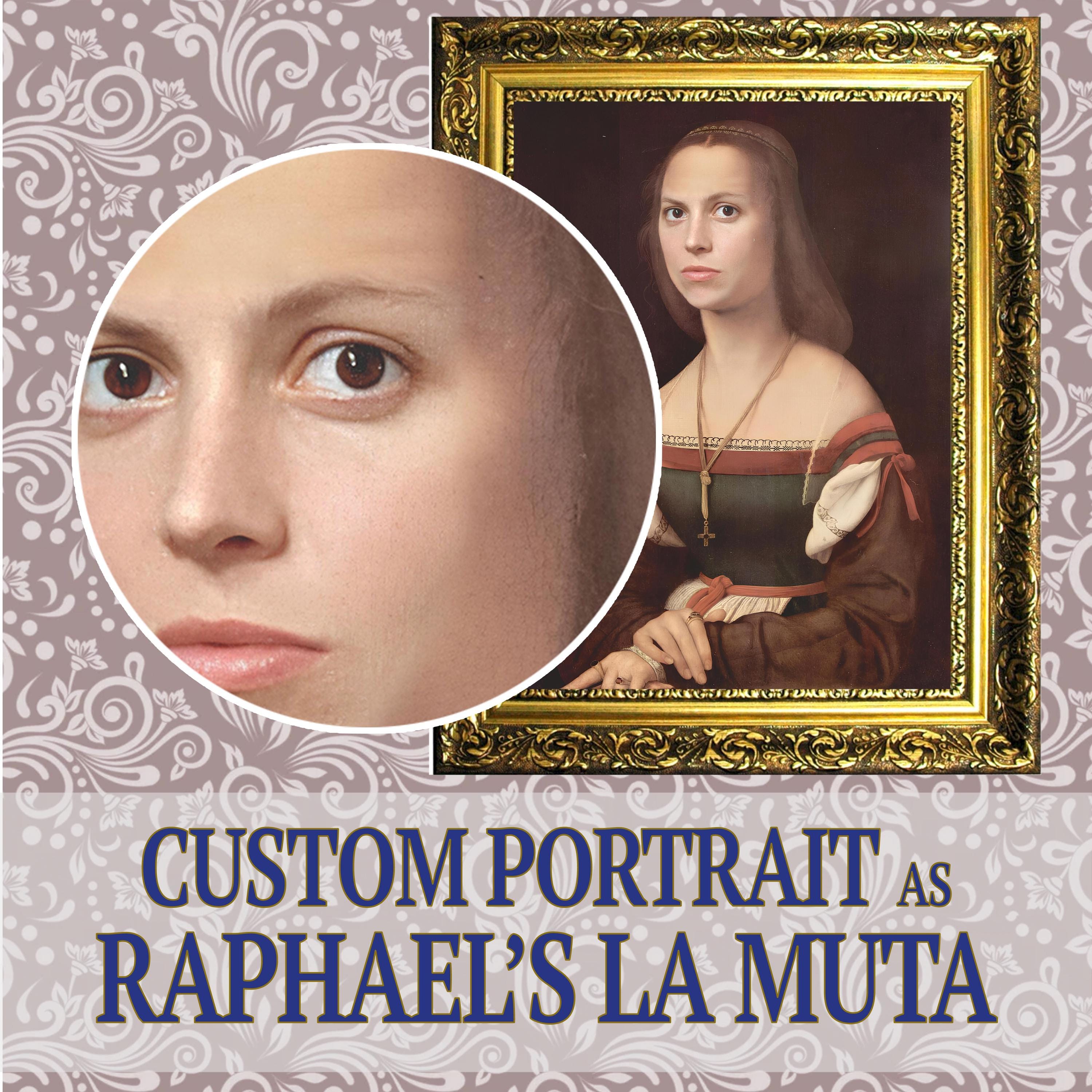 Custom Renaissance Portrait: La Muta Style (digital File) - Etsy