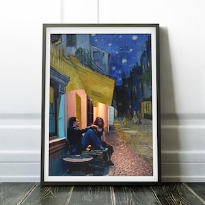 The Space In Between - Unique mashup of "Before Sunrise" and Van Gogh's "Café Terrace at Night"