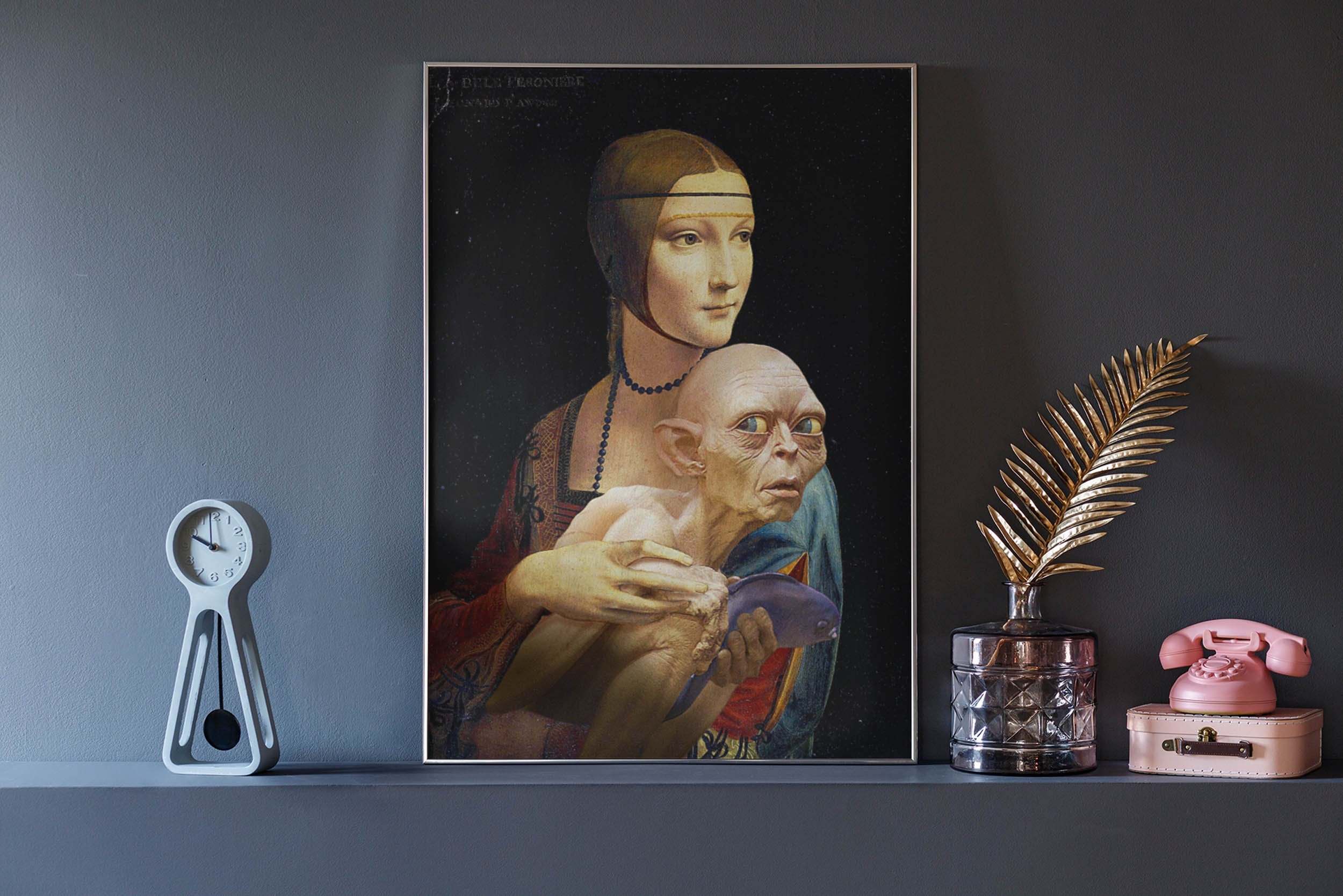Lady with a Creature - Original artwork available as Poster and Canvas