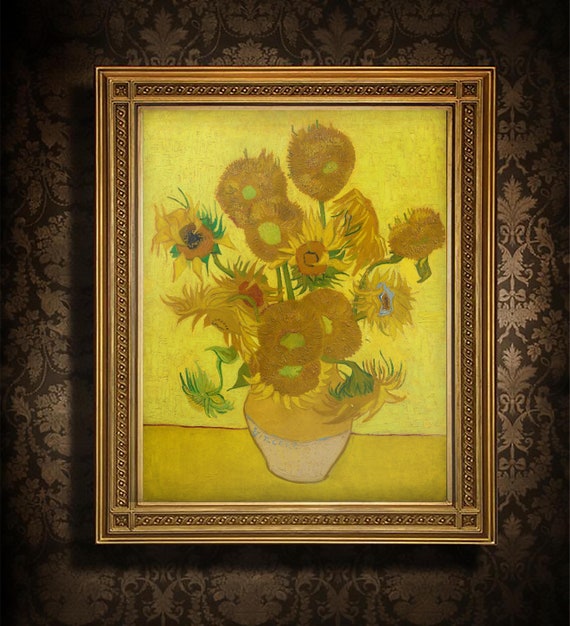 van Gogh Sunflowers in watercolor Painting by Donna Walsh - Pixels