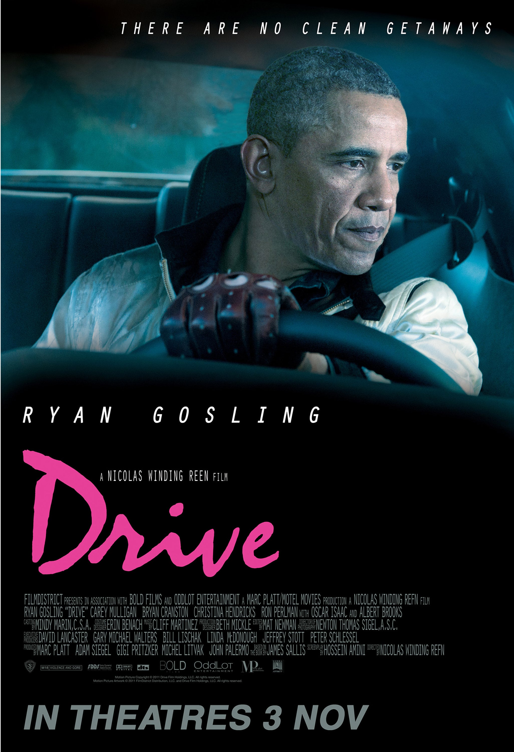 Personalized Drive Movie Poster Customized Art Available as Poster, Canvas  or Only Digital File 