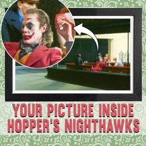 Personalisiertes Portrait in Hopper's Nighthawks - Erhältlich als Digitale Datei oder Fine Art Print