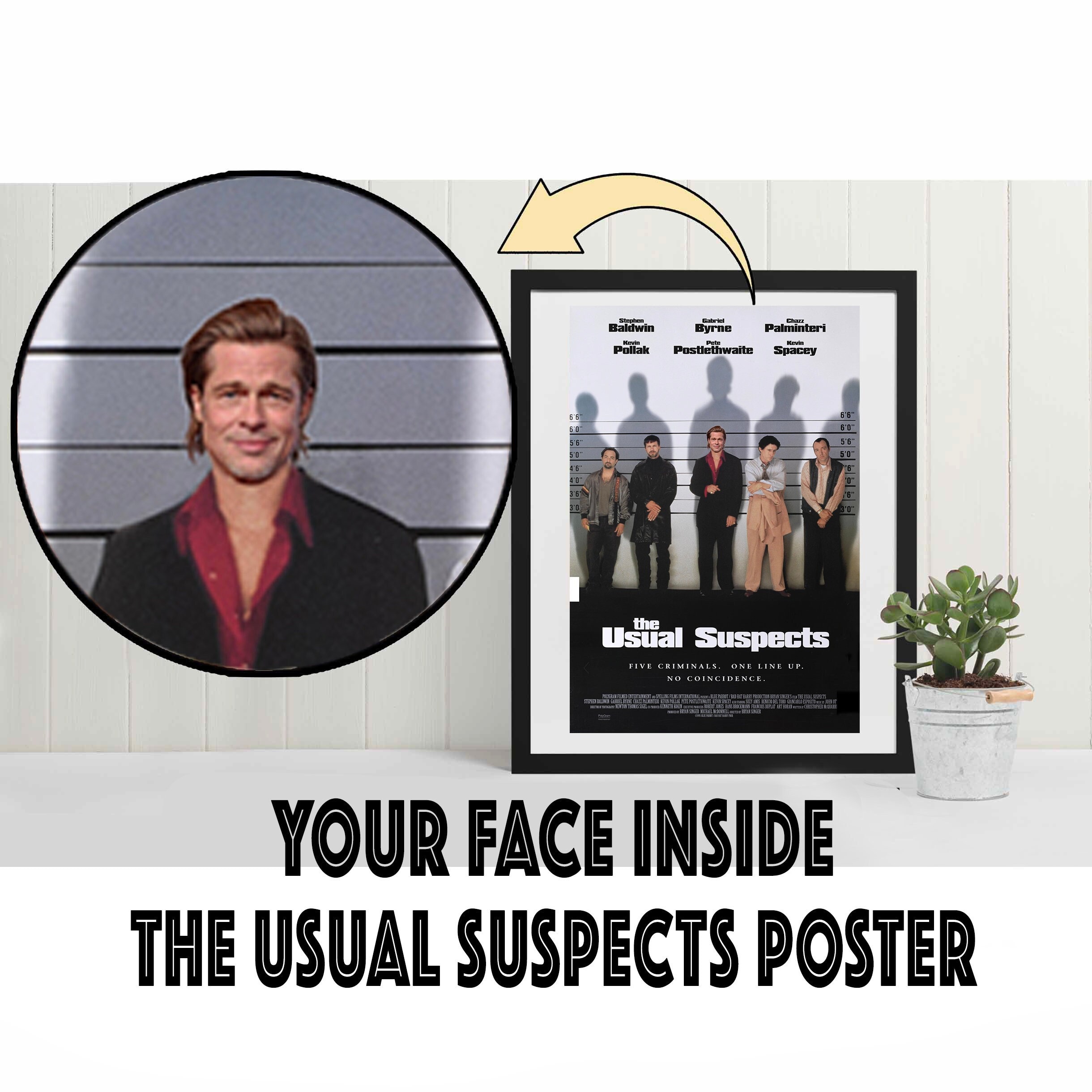 パーソナライズされた映画『ユージュアル・サスペクツ』ポスター