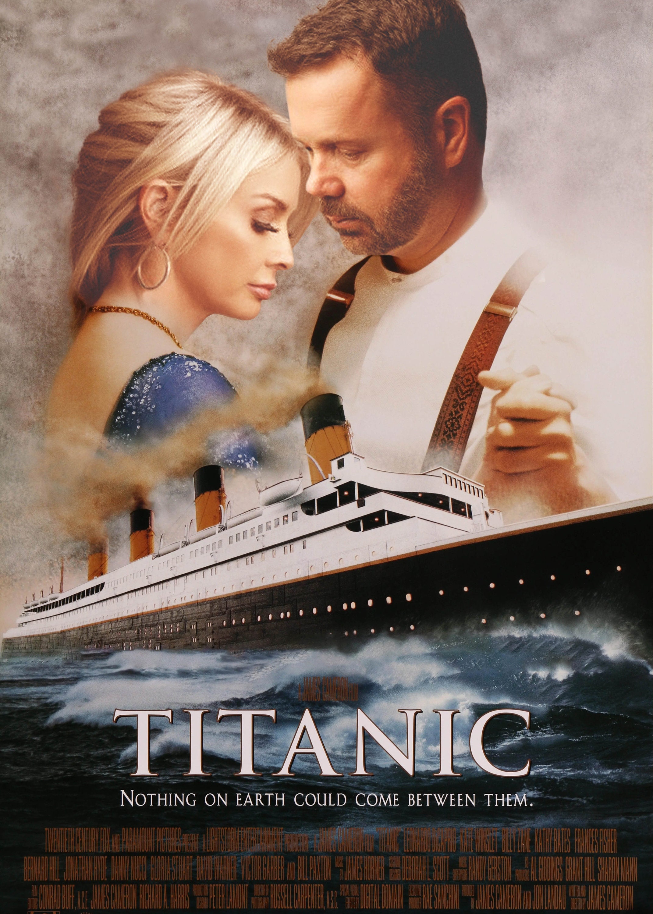 パーソナライズされたタイタニック映画ポスター：カスタムポートレート