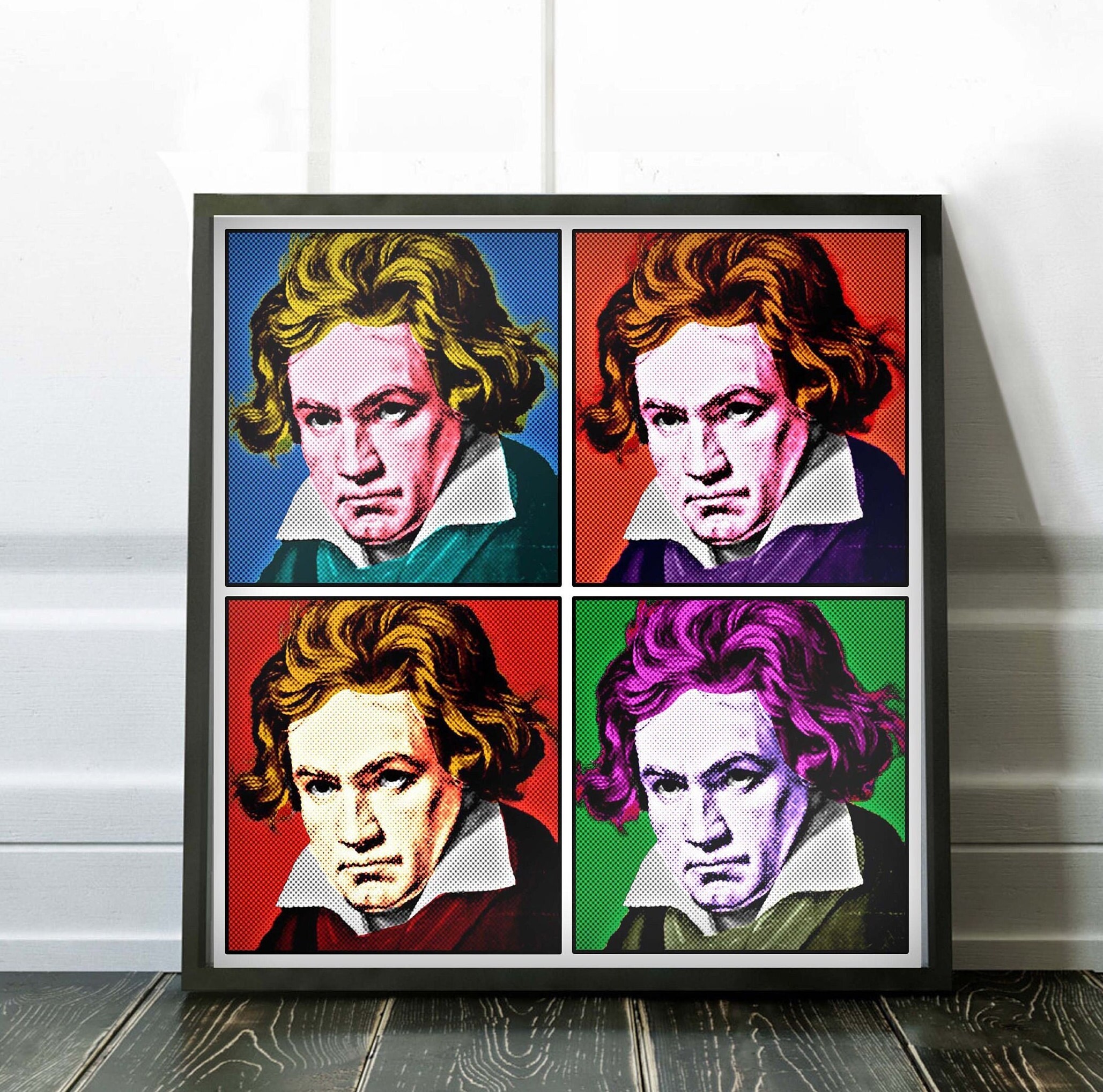 ベートーベンのポップアートポートレートプリント：現代音楽愛好家への