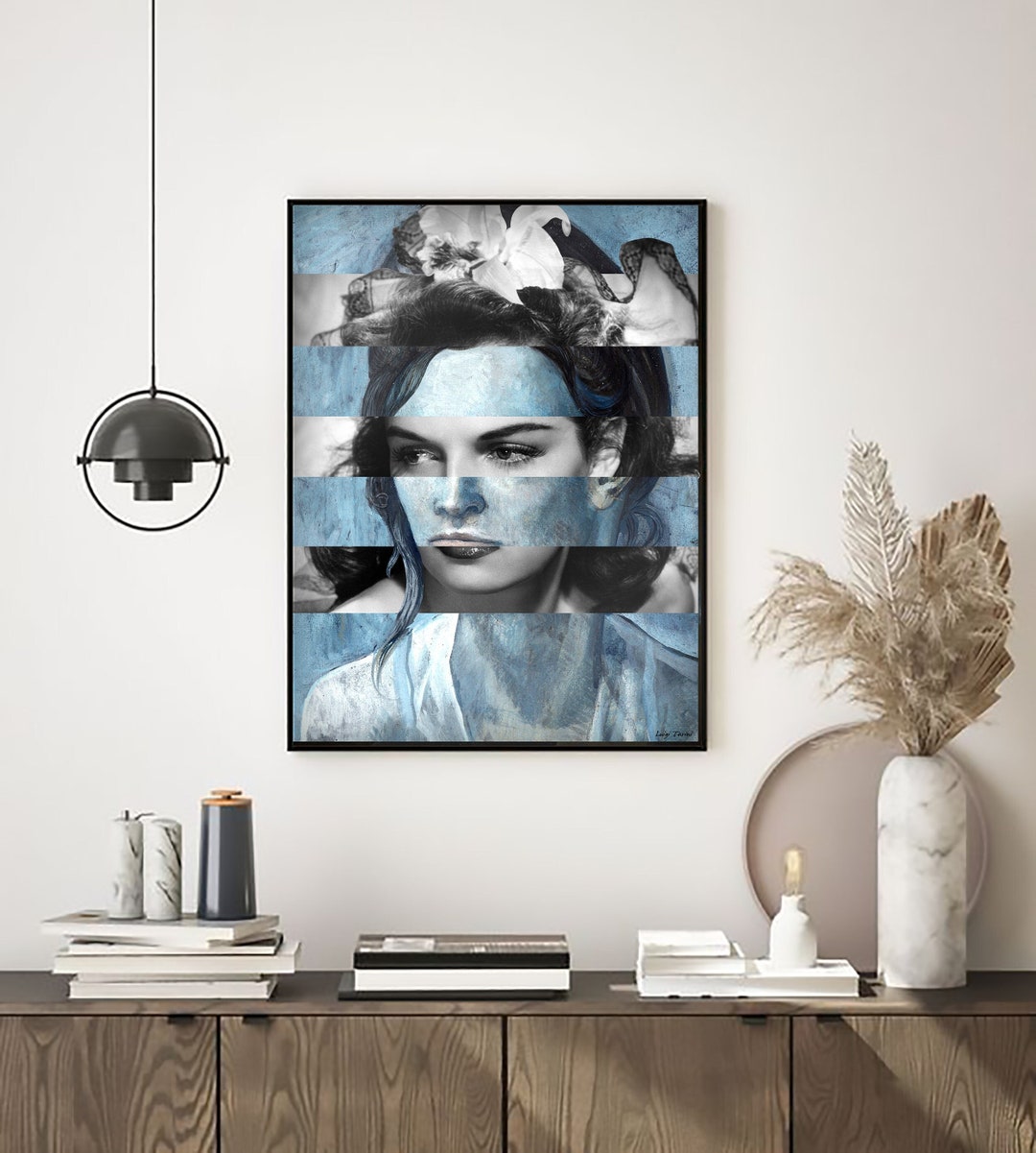SHE FEELS BLUE Picasso Jane Russell. Pop Retro Collage, Mashup, Pop Art ...
