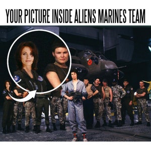Custom Aliens Portrait - Your Picture inside the Colonial Marines Team of Aliens - Available as Digital File
