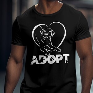 Adopt Dog Lover T-Shirt, Pet Adoption Graphic Tee, Animal Rescue Shirt, Dog Adoption Awareness Top, Casual Dog Lovers T-Shirt