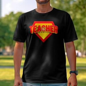 Superhero Teacher T-Shirt: Comic Style Appreciation Gift