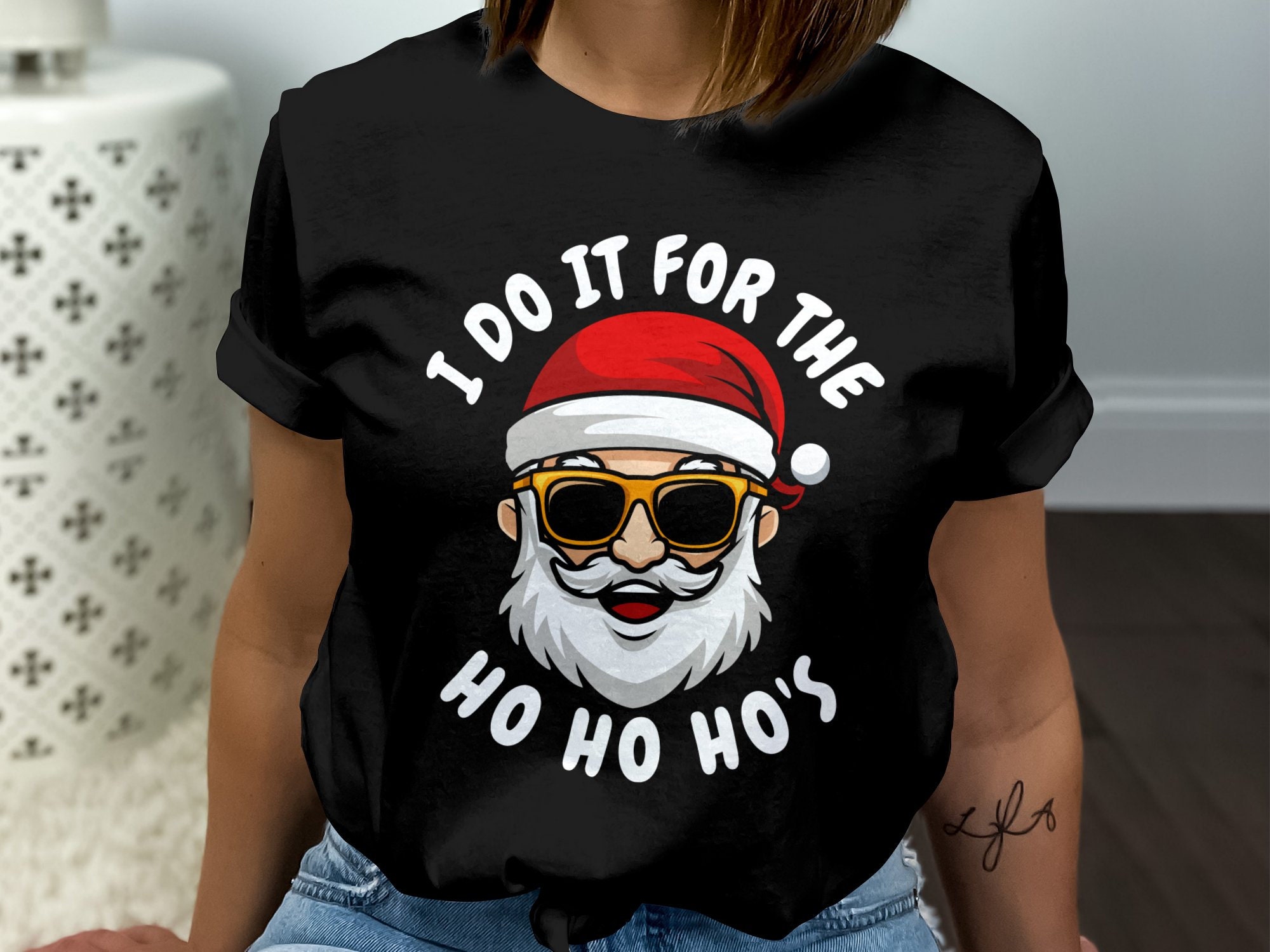 I Do It per The Ho's Divertente Natale Babbo Uomo 80% Cotone Felpa con