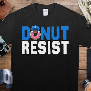 Funny Donut Police T-Shirt: Novelty Cop Humor Tee